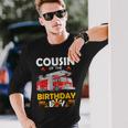 Cousin Of The Birthday Boy Fire Truck Firefighter Party Long Sleeve T-Shirt Gifts for Him