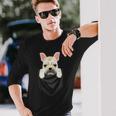 Cream French Bulldog Pocket Graphic Dog Long Sleeve T-Shirt Gifts for Him