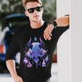 Cute Kawaii Witchy Demonic Lady Crystal Alchemy Pastel Goth Long Sleeve T-Shirt Gifts for Him