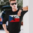 Czech Flag Football Jersey Langarmshirts Geschenke für Ihn