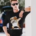 Dabbing Bulldog Anglais Dab Dance Chien T-shirt à manches longues Cadeaux pour lui