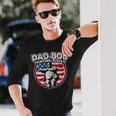 Dad Bod Hunting Squad Vintage American Flag Father's Day Long Sleeve T-Shirt Gifts for Him