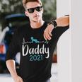 Daddy 2021 Baby Heartbeat Ecg Fatherhood Pregnancy Long Sleeve T-Shirt Gifts for Him