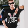 Daddy Bunny Ears Easter Family Matching Dad Fathers Day Papa Long Sleeve T-Shirt Gifts for Him