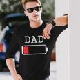 Daddy Low Battery Empty Matching Father Long Sleeve T-Shirt Gifts for Him