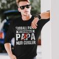 Damen Fußball Papa Wie Normaler Papa Nur Cooleratertag Papa Mit-Ausschnitt Langarmshirts Geschenke für Ihn