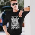 The Devil Horned Demon Tarot Card Witchy Satanic Occult Long Sleeve T-Shirt Gifts for Him