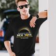 Dickinson Center Ny New York Total Solar Eclipse 2024 Long Sleeve T-Shirt Gifts for Him