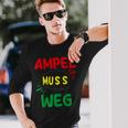 Die Ampel Muss Weg Gray Langarmshirts Geschenke für Ihn