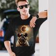 Dog Taking A Selfie With Solar 2024 Eclipse Wearing Glasses Long Sleeve T-Shirt Gifts for Him