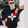 Dominican Republic Flag Heart Dominican Republic Long Sleeve T-Shirt Gifts for Him