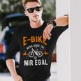 E-Bike Bicycle E Bike Electric Bicycle Man Slogan Langarmshirts Geschenke für Ihn