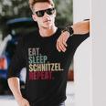 Eat Sleep Schnitzel Repeat Langarmshirts Geschenke für Ihn