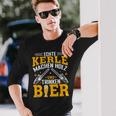 Echte Kerle Machen Holz Und Trinken Bier Langarmshirts Geschenke für Ihn