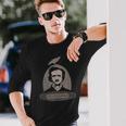 Edgar Allan Poe Cuervo Gótico Nunca Más Oculto Inglés Horror Camiseta de manga larga Regalos para él