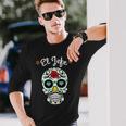 El Jefe Coloré Sucre Calavera Skull Dia De Los Muertos T-shirt à manches longues Cadeaux pour lui