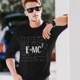 EMc 2 Energy Mass Equation Einstein Dark Langarmshirts Geschenke für Ihn