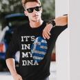 Es Ist In My Dna Greek Genetics Greek Roots Langarmshirts Geschenke für Ihn