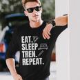 Essen Sleeep Tren Repeat Gym Trenbolon Langarmshirts Geschenke für Ihn