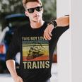 Este Chico Ama Los Trenesintage Para Los Amantes Entrena Niños Camiseta de manga larga Regalos para él
