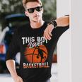 A Este Chico Le Encanta El Baloncesto Partido Jugador Camiseta de manga larga Regalos para él