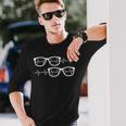 Eyeglass Heartbeat Optician Eye Doctor Ophthalmology Long Sleeve T-Shirt Gifts for Him