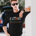 Fathor Like A Dad Just Way Mightier Father's Day Viking Long Sleeve T-Shirt Gifts for Him