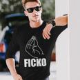Ficko Italy Hand Sign Fun Geste Langarmshirts Geschenke für Ihn