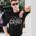 2024 College Graduate Graduation Grad Students Seniors Long Sleeve T-Shirt Gifts for Him