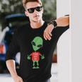 Alien Humans Aren't Real Cute Ufo Long Sleeve T-Shirt Gifts for Him