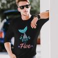 Dive Into Five Mermaid 5Th Birthday Long Sleeve T-Shirt Gifts for Him
