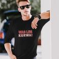 Was Los Kurwa For Proud Poland Langarmshirts Geschenke für Ihn