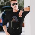 Mole In Chest Pocket Mole Pocket Long Sleeve T-Shirt Gifts for Him