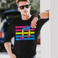 Pan Subtle Lgbt Gay Pride Music Lover Pansexual Flag Long Sleeve T-Shirt Gifts for Him