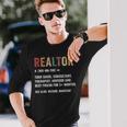 Realtor Definition Realtor Life Real Estate Agent Long Sleeve T-Shirt Gifts for Him