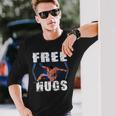 Wrestling Free Hugs Wrestling Vintage Long Sleeve T-Shirt Gifts for Him