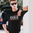 Generation X Gen Xer Gen X American Flag Gen X Long Sleeve T-Shirt Gifts for Him