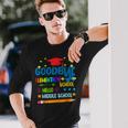 Goodbye Elementary Hello Middle School Graduation 2024 Long Sleeve T-Shirt Gifts for Him