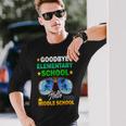 Goodbye Elementary School On My Way To Middle School Boys Long Sleeve T-Shirt Gifts for Him