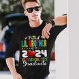 Graduation Proud Lil Brother Of A 2024 Kindergarten Graduate Long Sleeve T-Shirt Gifts for Him