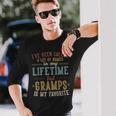 Gramps Is My Favorite Name Father's Day Gramps Long Sleeve T-Shirt Gifts for Him