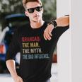 Grandad The Man Myth Bad Influence Father's Day Long Sleeve T-Shirt Gifts for Him