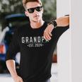 Grandpa Est 2024 First Time Grandfather Promoted Long Sleeve T-Shirt Gifts for Him
