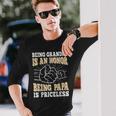 Being Grandpa Is An Honor Being Papa Is Priceless Vintage Long Sleeve T-Shirt Gifts for Him