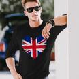 Great Britain Heart Outfit Britain Heart Flag Long Sleeve T-Shirt Gifts for Him