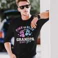 Großvater Langarmshirts Pink or Blue, Grandpa Loves You für Geschlechtsenthüllung Geschenke für Ihn