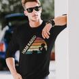 Ham Radio Amateur Radio Operador Silueta Camiseta de manga larga Regalos para él
