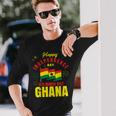 Happy Ghana Independence Day Ghanaian Ghana Flag Long Sleeve T-Shirt Gifts for Him