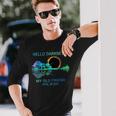 Hello Darkness Total Solar Eclipse 2024 Women Long Sleeve T-Shirt Gifts for Him