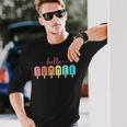Hello Summer Cool Colorful Popsicle Graphic Long Sleeve T-Shirt Gifts for Him